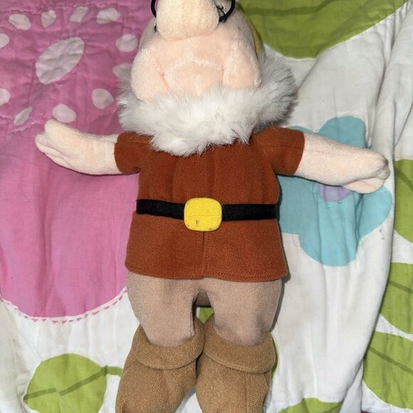 DISNEY Bean Bag Plush - DOC (Snow White & the Seven Dwarfs) 10 Inch Toy NEW - Picture 1 of 9